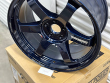 Load image into Gallery viewer, Mag Blue 19" Staggered Volk Racing TE37 Ultra M-Spec Wheel Set - Model 3/Y