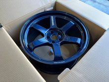 Load image into Gallery viewer, Mag Blue 19" Staggered Volk Racing TE37 Ultra M-Spec Wheel Set - Model 3/Y