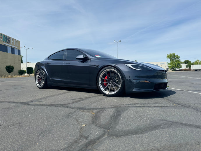 2023 Model S Plaid Showcase - 21" BC Forged HCA191S - Aggressive Fitment - N2itive Suspension