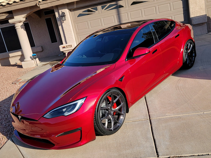 2023 Model S Plaid Showcase - 21" BC Forged KL01 - Aggressive Fitment - N2itive Suspension