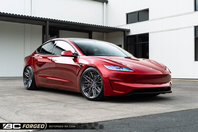 2024 Model 3 Performance Showcase - 20" BC Forged HCA675 - Flush Fitment - AST Suspension