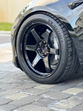 Load image into Gallery viewer, Gloss Black 19x9.5 +28 Volk Racing TE37 Ultra M-Spec Wheel Set - Model 3/Y
