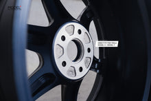 Load image into Gallery viewer, Mag Blue 19" Staggered Volk Racing TE37 Ultra M-Spec Wheel Set - Model 3/Y
