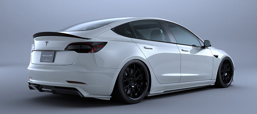 Rear Trunk Lip Spoiler For Tesla Model S (All Years) – Unpainted Flat Black – Spoilerking 244L