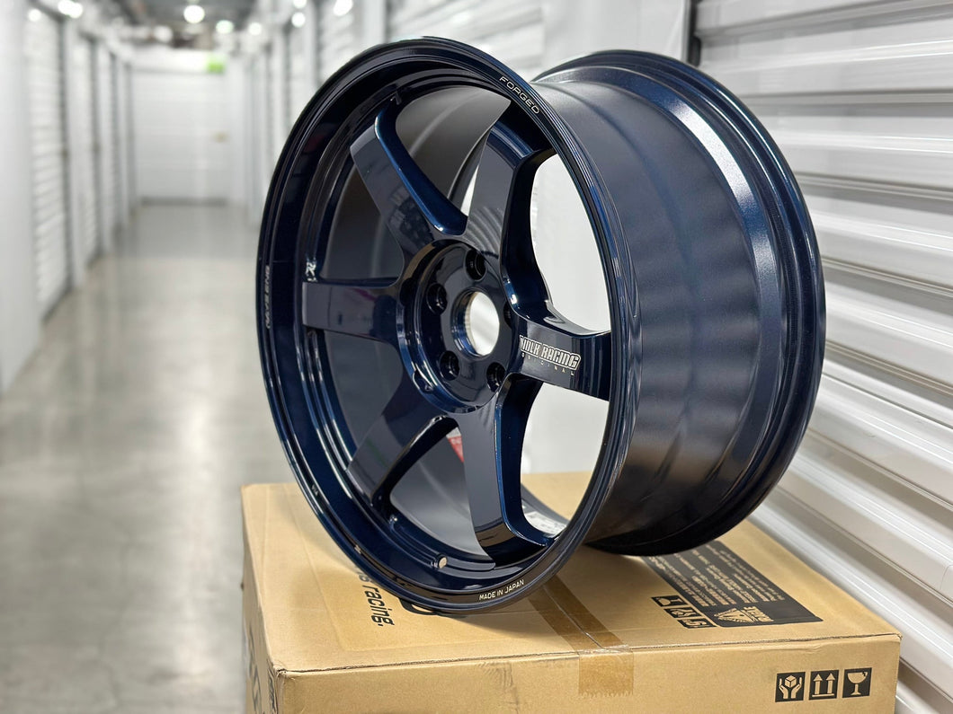 Mag Blue 19x9.5 +28 Volk Racing TE37 Ultra M-Spec Wheel Set - Model 3/Y